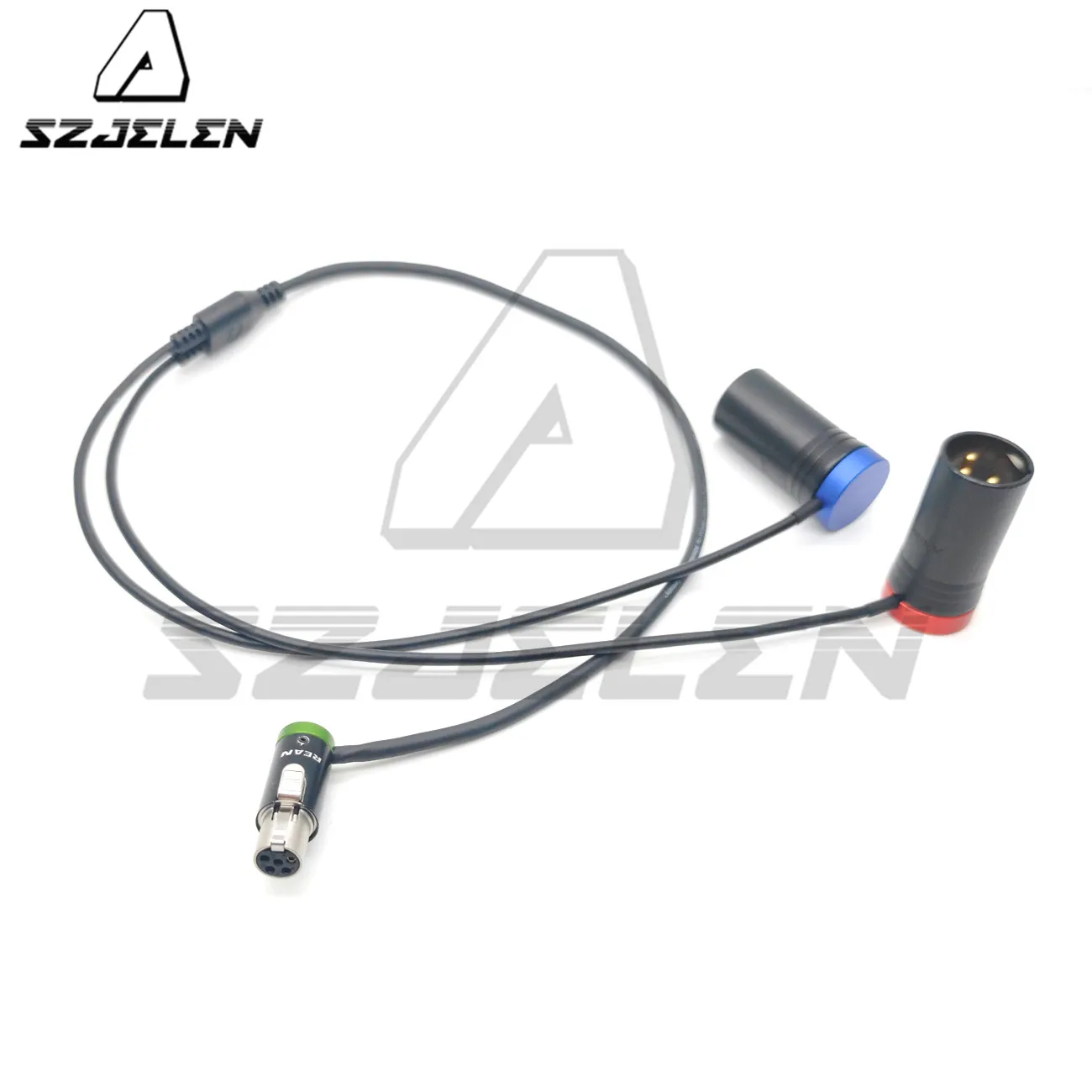 Low-profile ta5f mini XLR 5-pin female to two low-profile XLR NEUTRIK 3-pin XLR male connectors for Zaxcom qrx200 audio cables