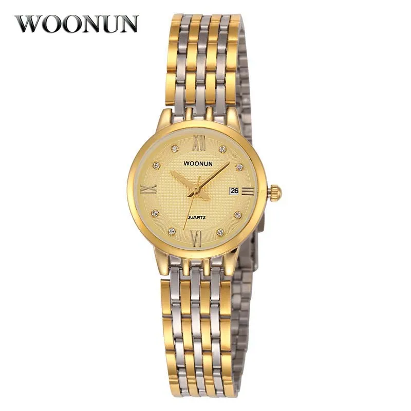 Fashion Ladies Watches Luxury Gold Crystal Watches Women Stainless Steel Quartz Wristwatches Womens Watches horloges vrouwen