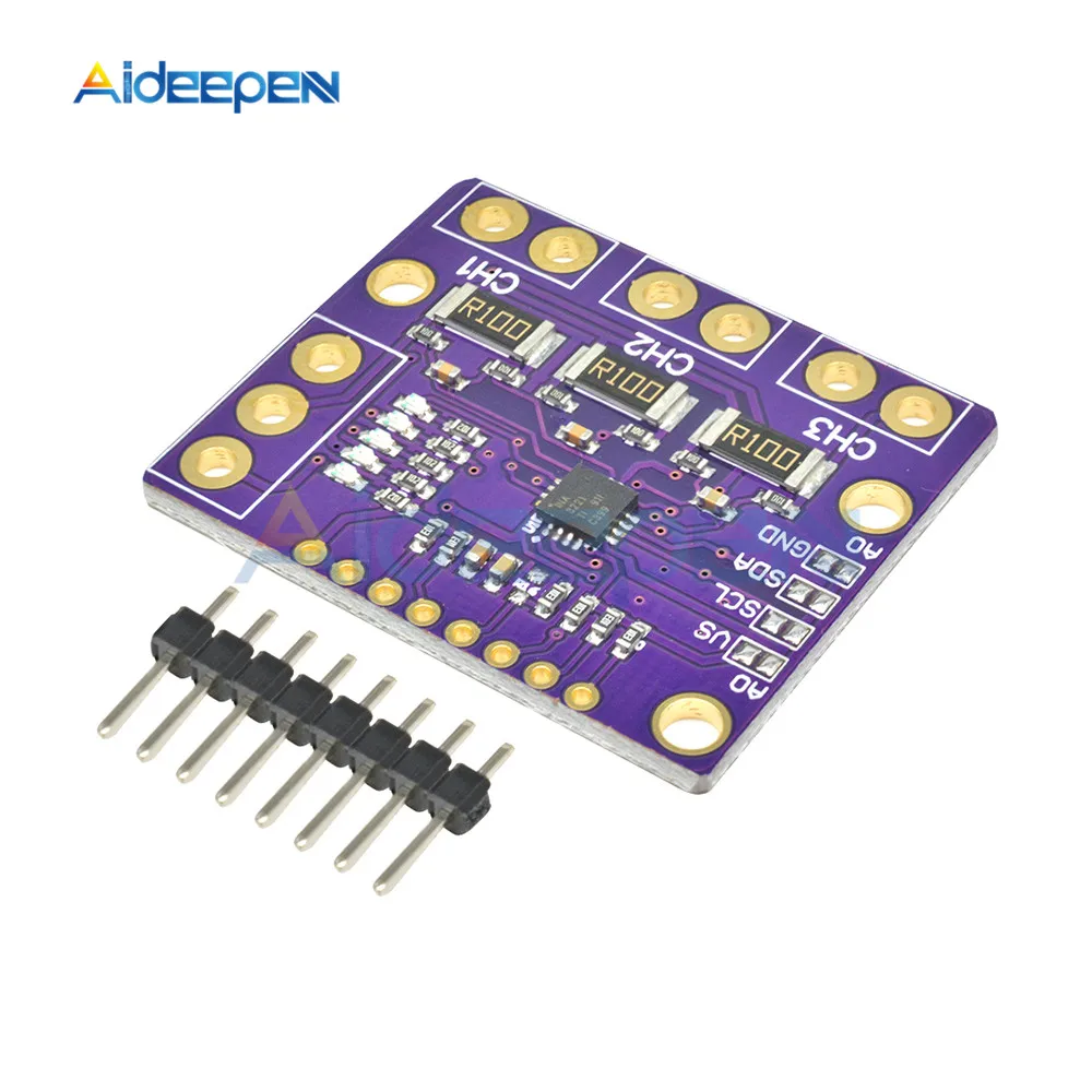 

IIC I2C INA3221 Triple-Channel Shunt Current Power Detector Module Power Supply Voltage Monitor Sensor With Pins Replace INA219