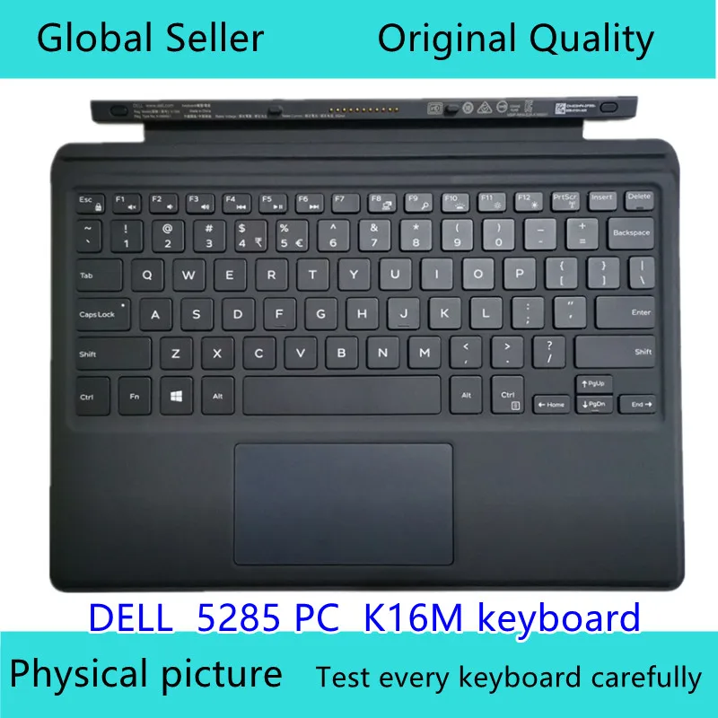 

Магнитная клавиатура для Dell Latitude 5290 5285 клавиатура и планшет 2-в-1 клавиатура K16M K16M001 09XWXW 95% Новинка