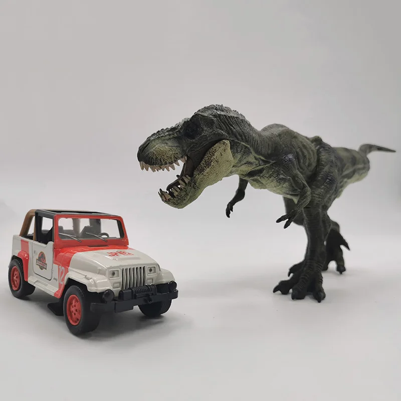 15.5CM 1/32 Scale Diecast Alloy Wrangler Car Model Jurassic City SUV Metal Vehicle Toys for Children Kids Gift Series