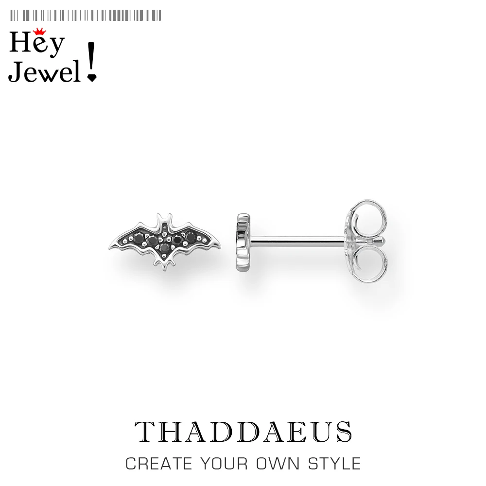 Orecchini a bottone pipistrello da notte senza luna, orecchini nuovi di zecca estivi 2020 regalo quotidiano stile Vintage Jewerly per le donne