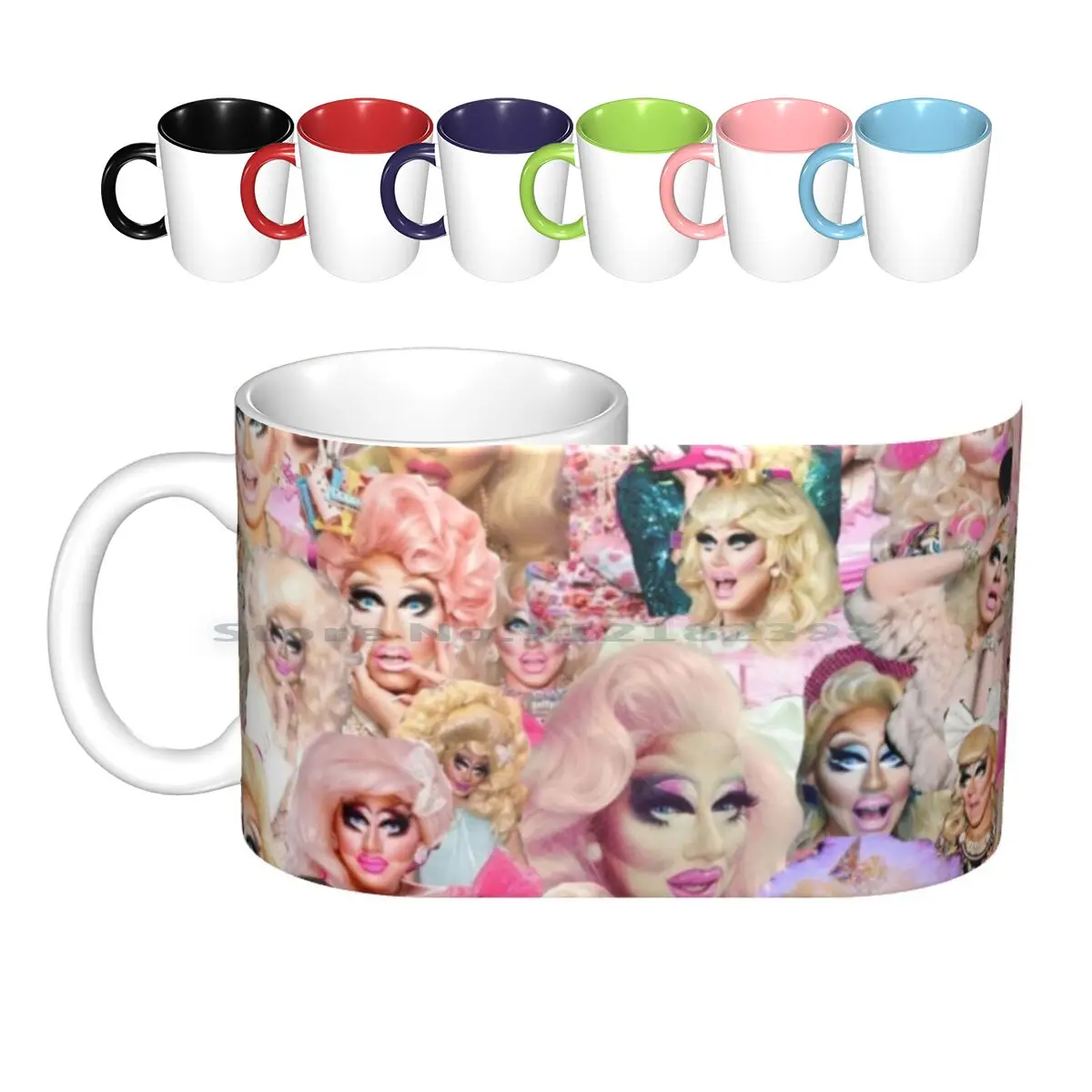 Trixie Mattel Collage Ceramic Mugs Coffee Cups Milk Tea Mug Rupauls Drag Race Drag Queen Drag Drag Race Trixie Mattel Trixie