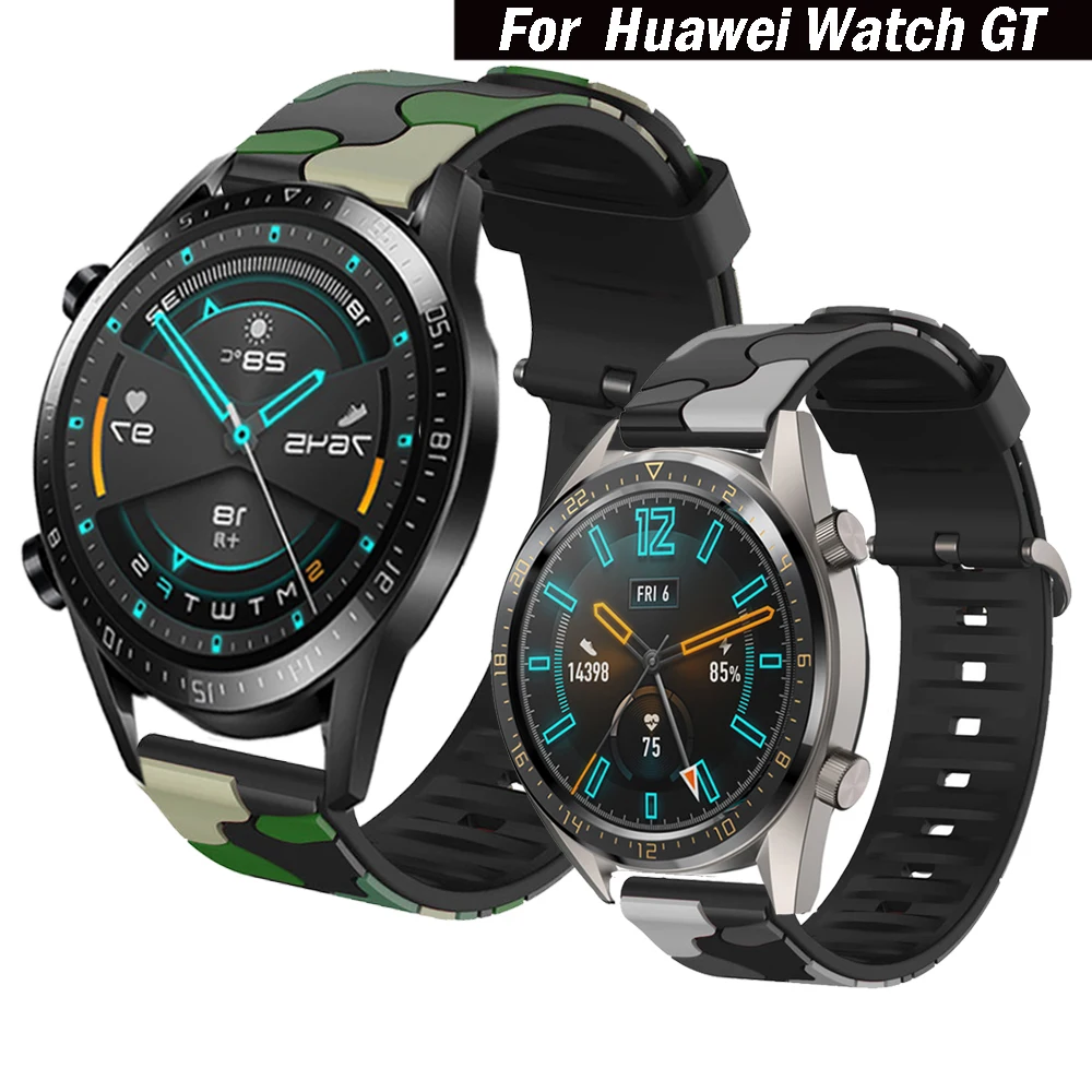 

Силиконовый ремешок для часов 20 мм 22 мм для Huawei Watch GT GT2 GT 3 42 мм 46 мм смарт-браслет аксессуары браслет