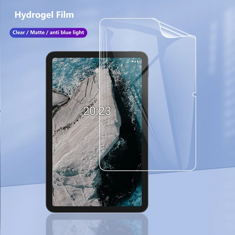 

For Nokia T20 T 20 NokiaT20 10.4" Clear Matte Anti Fingerprints Blue light Hydrogel Full Cover Soft Screen Protector Film