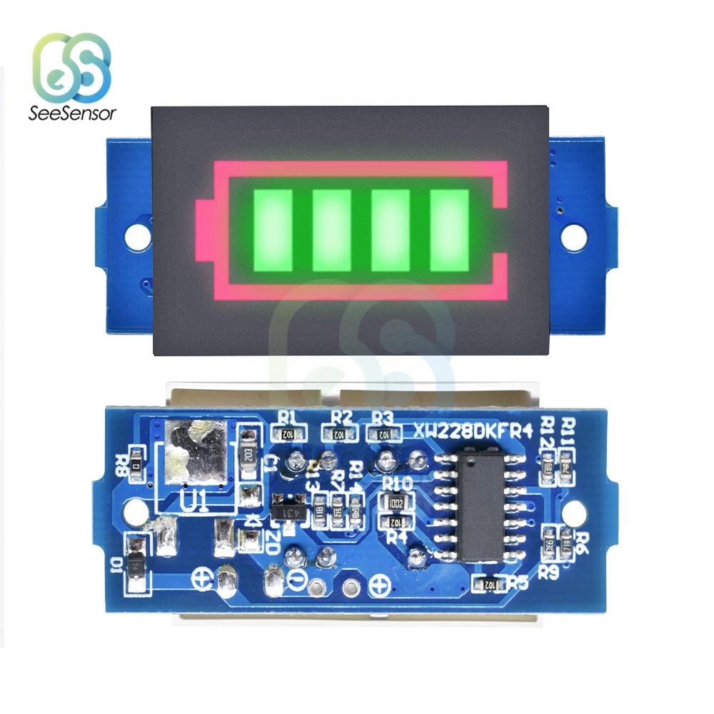 1S 2S 3S serie 4s li-po batteria agli ioni di litio indicatore di capacità modulo Display verde pannello Tester di potenza della batteria