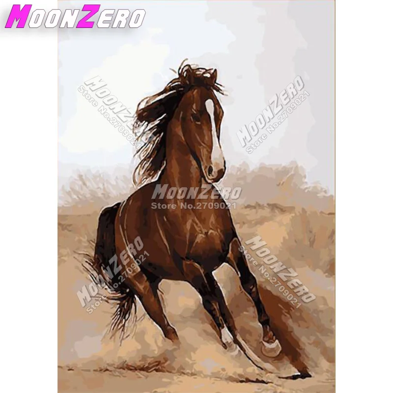 Horse Galloping Paintings Wall Ornament Hanging Painting Speeding Life Freedom Soul Coloring Digital Painting Handmade DIY Gift