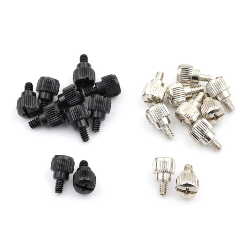 10pcs 6#-32*5/6mmThread Teeth Length 5mm 6mm Computer Pc Case Cooling Fan Toolless Adjustment Screw Thumbscrews Thumb Screw M3.5