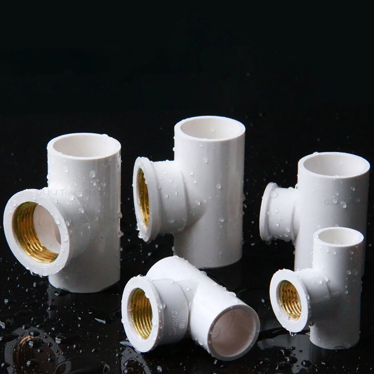 1/2 "3/4" 1 "filetto femmina in ottone a 20 25 32mm connettore a 3 vie in PVC connettore per irrigazione da giardino adattatore per tubo per acquario