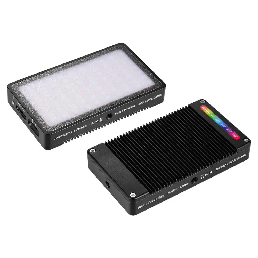 Manbily MFL-09 Pocket RGB LED Video Light Fill Light Lamp Dimmable 2500K-8500K CRI96+ 3 Lighting Effect Modes Built-in Battery