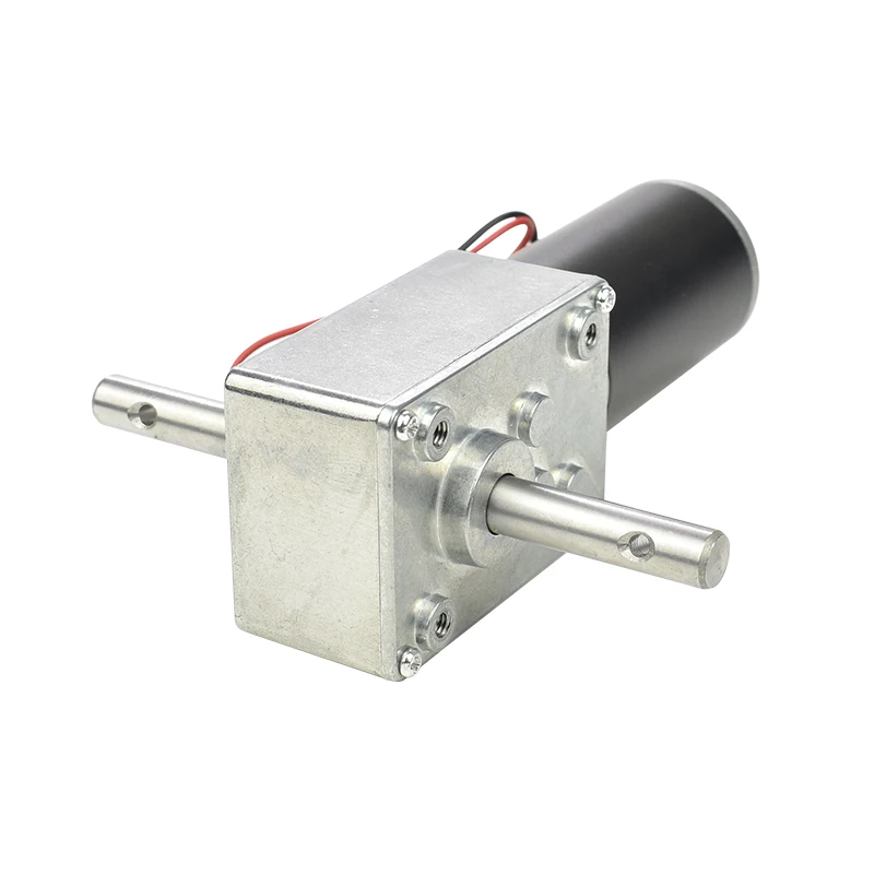 5840-31ZY Turbo Worm Miniature DC Deceleration Speed Regulating Motor DC 12V 24V Self-locking Gear Double Shaft Electric Motor