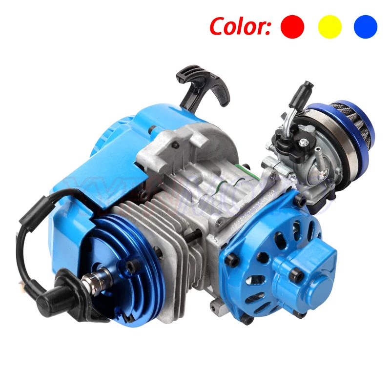 

49cc 2 Stroke Mototcycle Complete Engine Motor With Air Filter Carburetor Pullstart Bike Mini Dirt ATV Quad