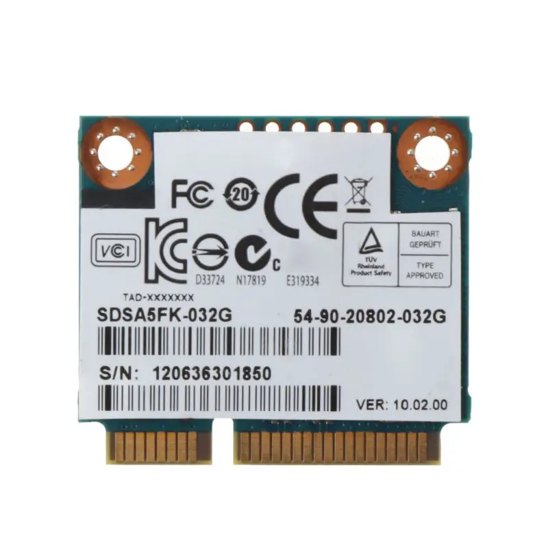 Half Size MSATA 32G Adapter Card MSATA 32G SDSA5FK-032G Converter for PC Computer