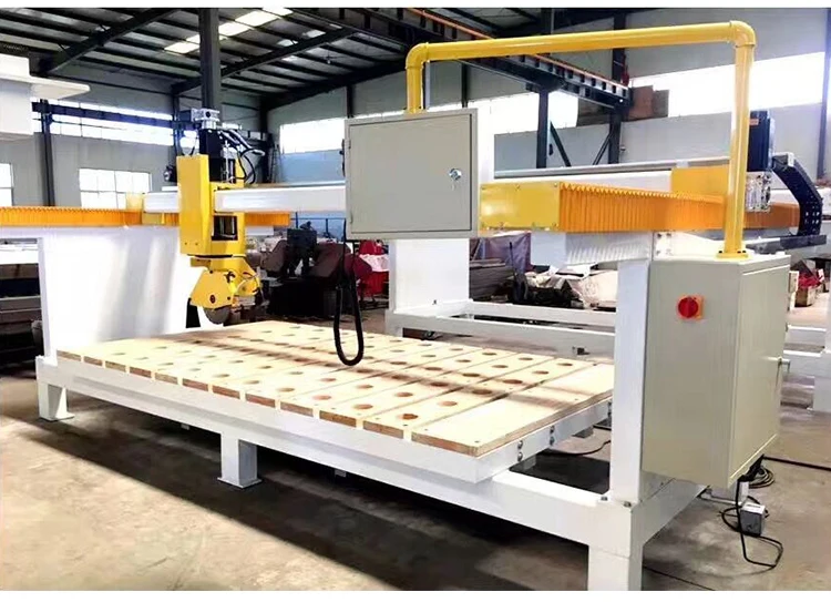 4th axis 5 cnc bridge saw granite stone carving machine cutting for for marble