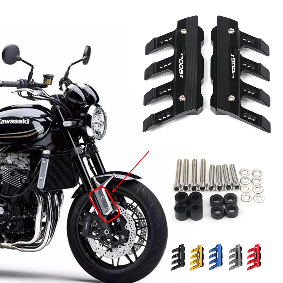 For KAWASAKI Z900rs Z900RS Cafe Motorcycle CNC Accessories Mudguard Side Protection Block Front Fender Anti-Fall Slider