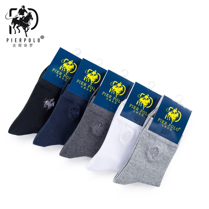 

PIER POLO Socks High Quality Brand Men Socks Cotton Fashion Classic Business Deodorant Summer Dress Socks Wholesale