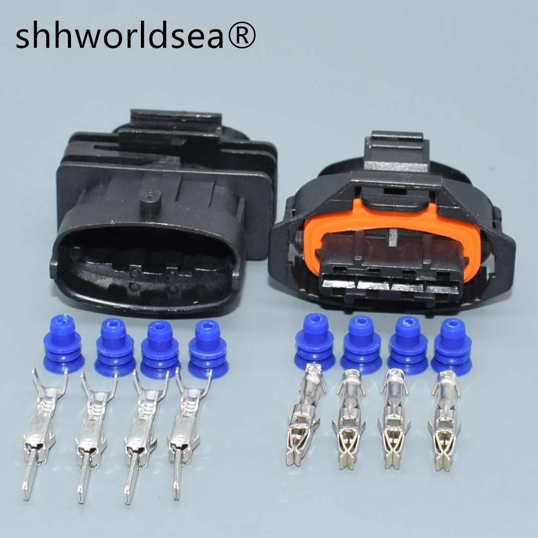 

shhworldsea 4 Pin Male Female 1928403453 1928404627 Diesel Fuel Common Rail Injector Crankshaft Sensor Connector