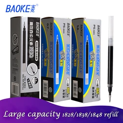 6pcs BAOKE Gel Pen Refill 0.5/0.7/1.0mm Red/Black/Blue Signature Large Capacity Ink For Exam Office Refillable Neutral Pen