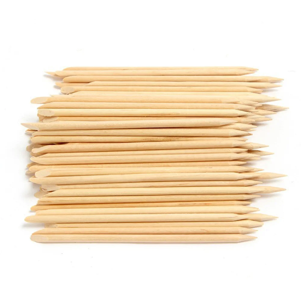 Bâtonnets en bois pour dissolvant de vernis à ongles, 100 pièces/paquet, bâtonnets de dessin pour nail art