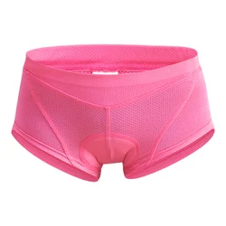 WOSAWE Women Cycling Protective Shorts Gel 3D Padded Road Bicycle Comfortable Underwear Compression Tights Pink Bike Underpant