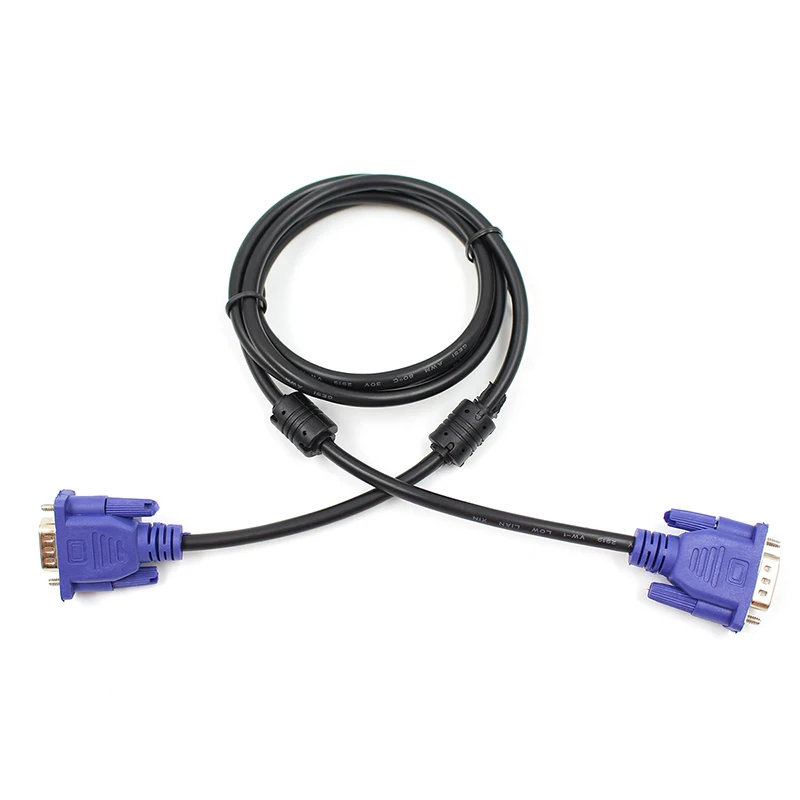 Cabo vga para vga, cabo macho para macho, conector vga para pc tv, adaptador, conversor para monitor de computador, 1 peça