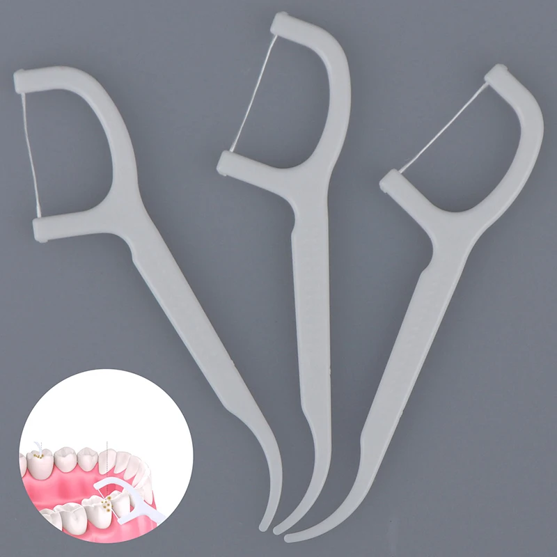 30/50/100pcs Dental Flosser Oral Hygiene Dental Sticks Dental Water Floss Oral Teeth Pick Tooth Picks ABS Floss Hot Sale