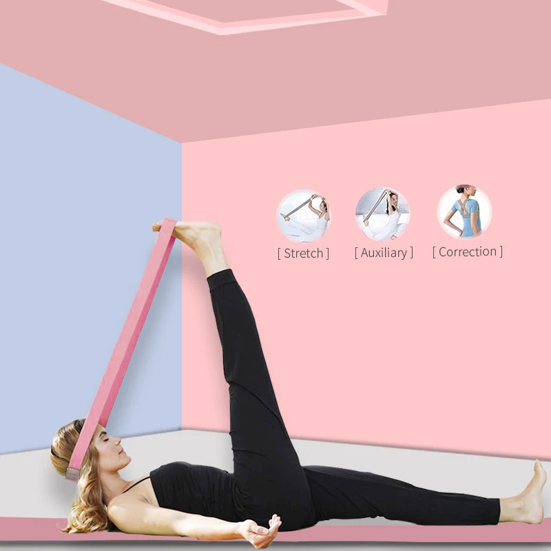 

Adjustable Yoga Strap Stretch Band with D-Ring Buckle for Daily Yoga Pilates Physical Therapy Fitness - Versatile Stretching Aid