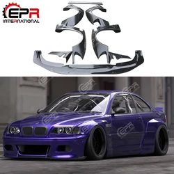 For BMW E46 Coupe M3 Only ROB Style FRP Glass Fiber Wide Body Kit Fiberglass Bodykit Cover Front And Rear Fender Trunk Spoiler