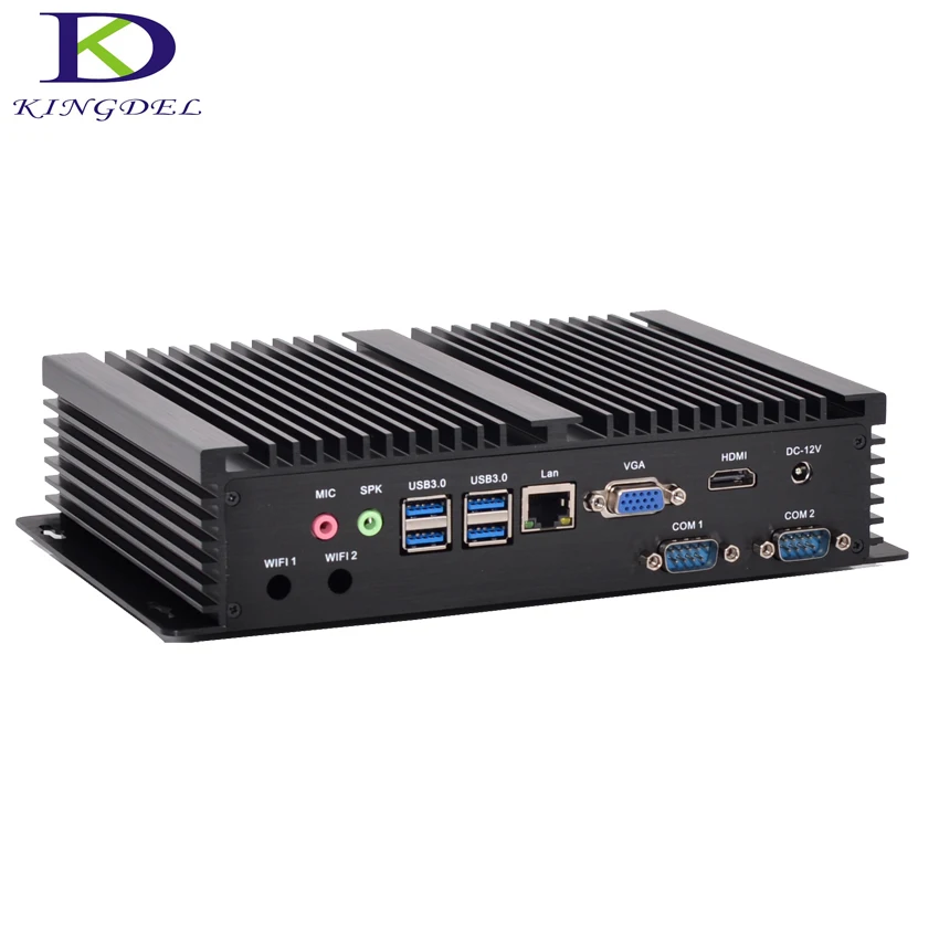 Fanless mini industrial PC with 2 COM RS232 HDMI Intel Dual Core i7 4500U 4650U 4*USB3.0 Mini PC 4MB Cache HTPC Computer