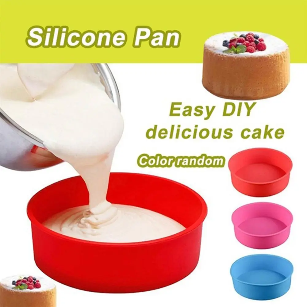 17cm x 5.5cm Silicone Cake Round Shape Mold Kitchen Bakeware DIY Desserts Baking Mold Mousse Cake Moulds Baking Pan Tray Tools