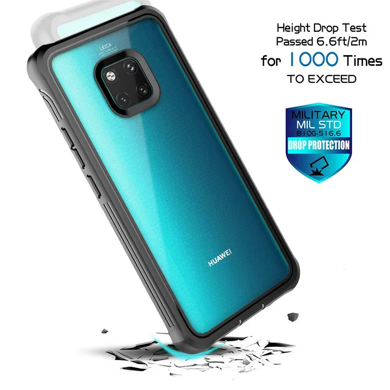 Mate20 Pro Crystal Case For Huawei Mate 20 Pro Case Clear Back Panel 360 Protection for Huawei Mate 20Pro Cover Funda Shockproof