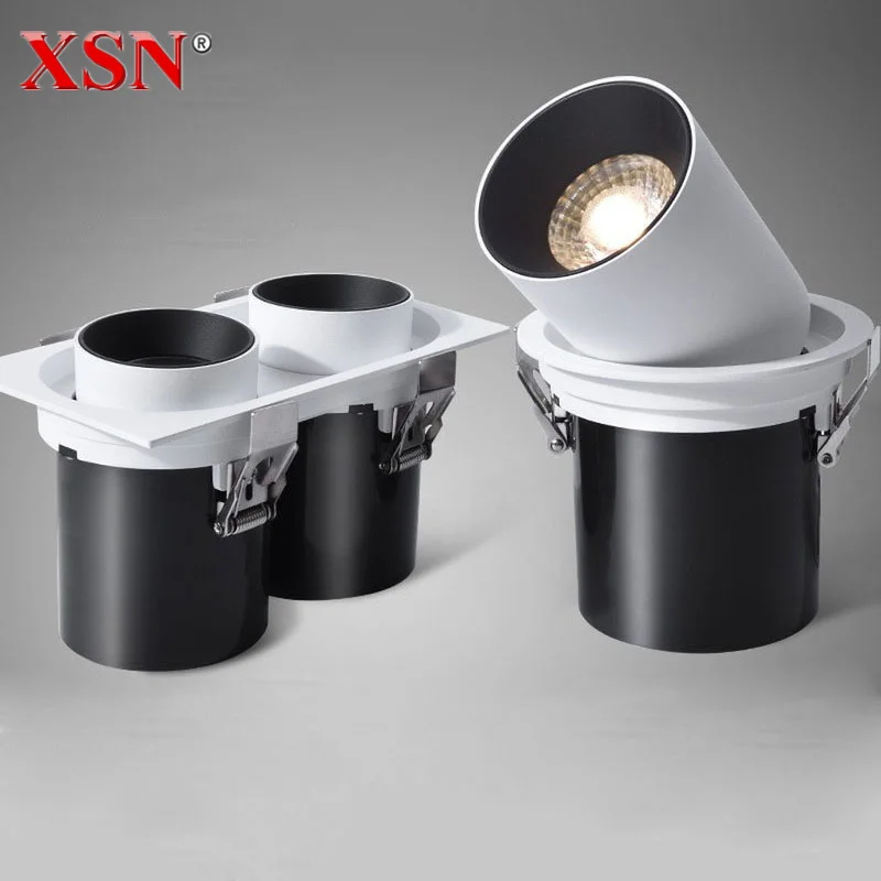 

Dimmable 10w 15w Stretchable LED Spotlight Background Wall Rotateable Painting Lamp High embedded ceiling Downlight wall light