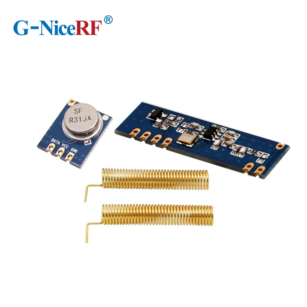 2sets/lot 315MHz Superheterodyne ASK RF Module Kit(2pcs STX882 Transmitter + 2pcs SRX882S Receiver  +4pcs Spring Antenna)