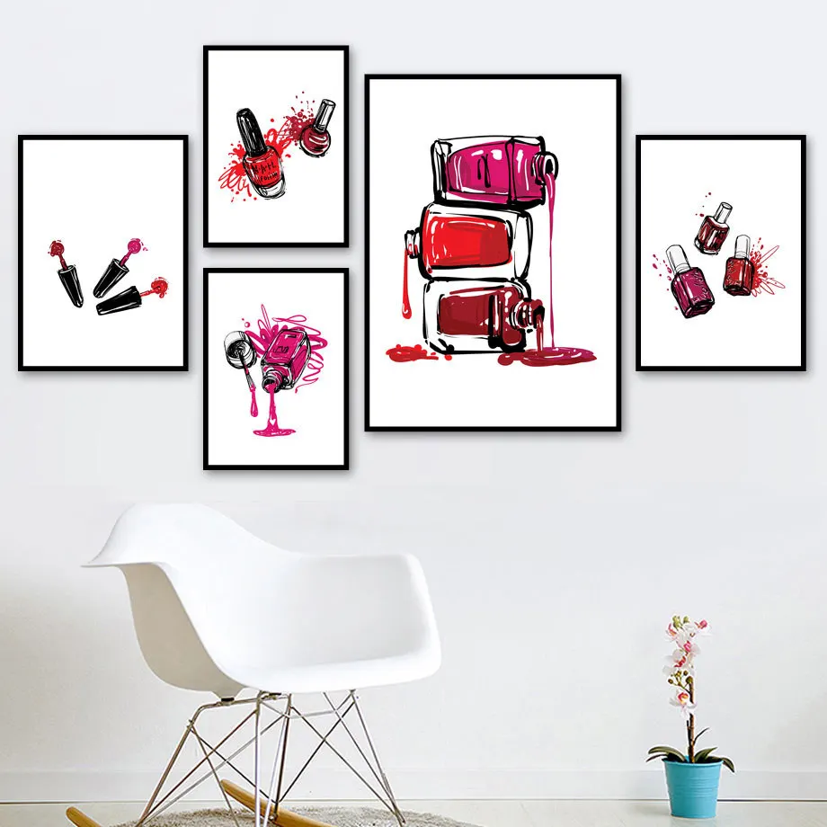 Nordic poster farbe malerei nagellack poster und drucke wandbild kunst leinwand malerei wandbild wohnzimmer hause dekoration
