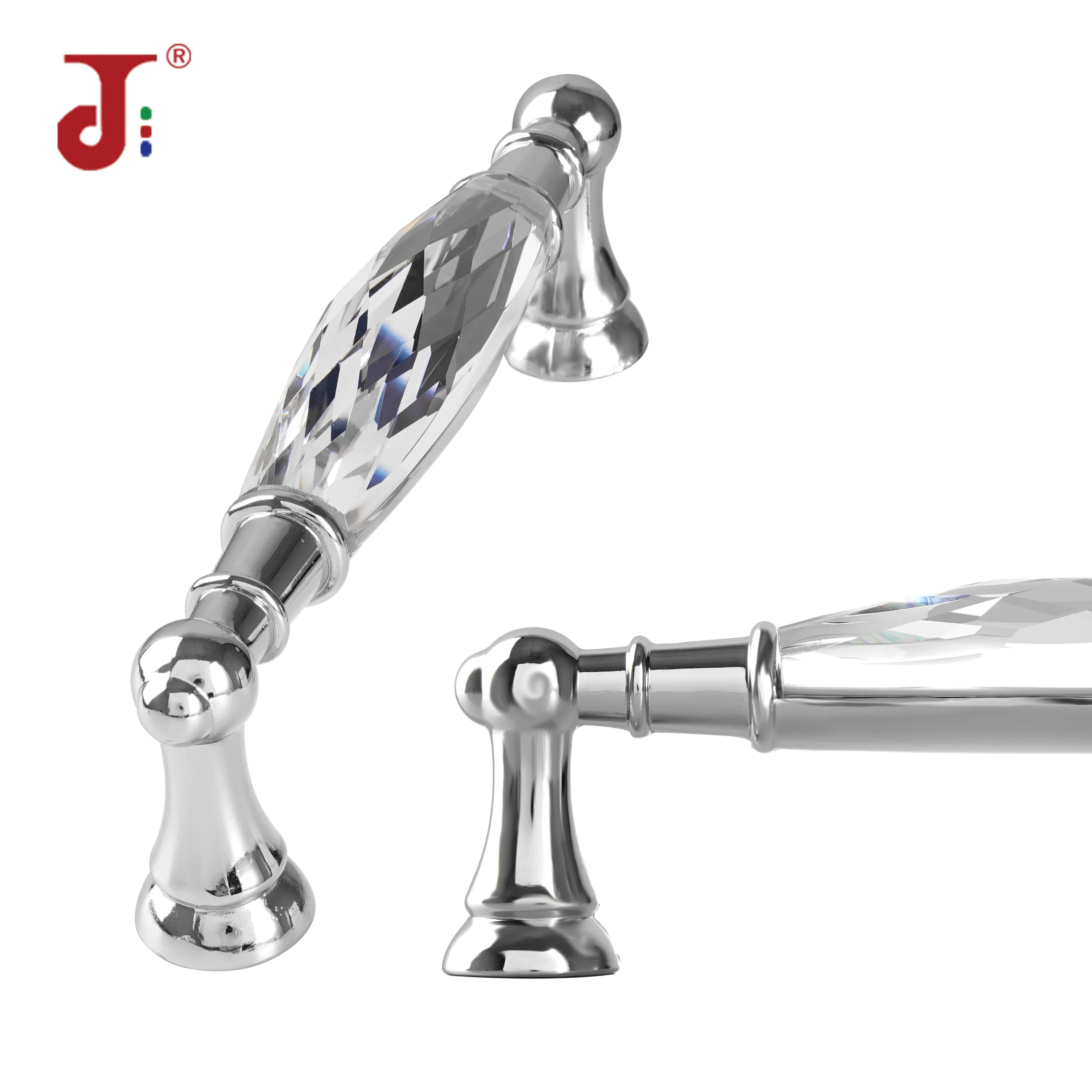 

6Pack Silvery Long Crystal Handle for Furniture Dresser Drawer Wardrobe Handles Cabinet Kitchen Pull Cupboard Pulls