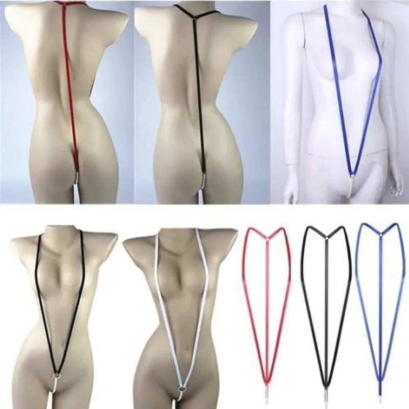 Sexy Women Micro Pearl Beads String Bikini Sling Shot Massage gString Monokini Bodysuit Underwear Erotic Lingerie