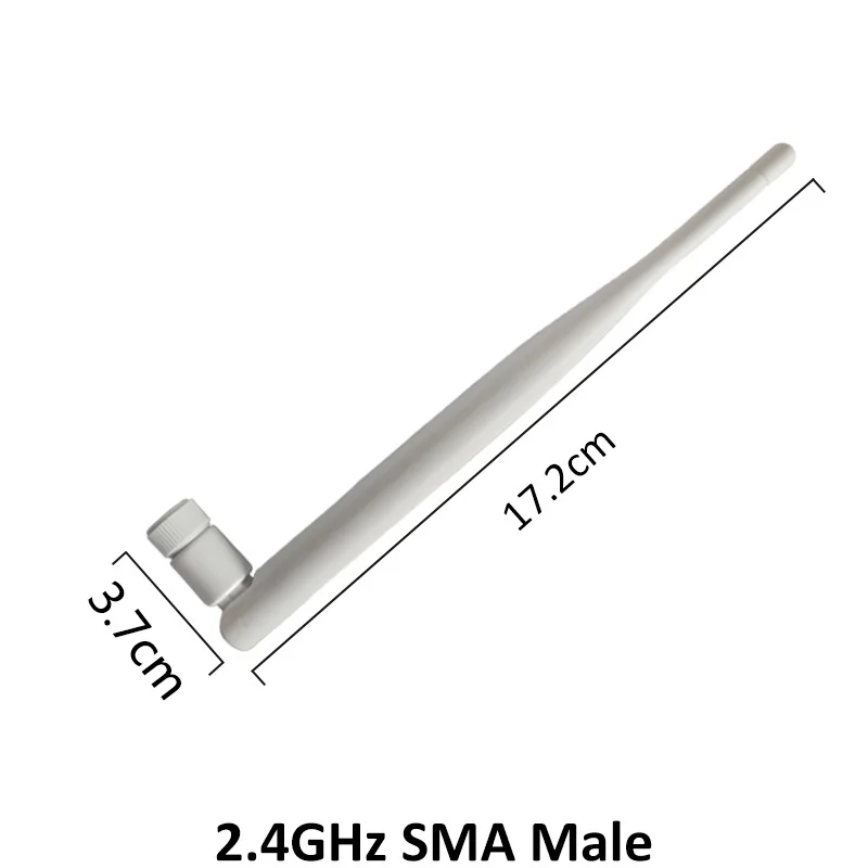 Antena 2.4ghz wifi 5dbi sma conector macho branco 2.4 ghz antena omnidirecional roteador antena + 21cm RP-SMA macho cabo trança