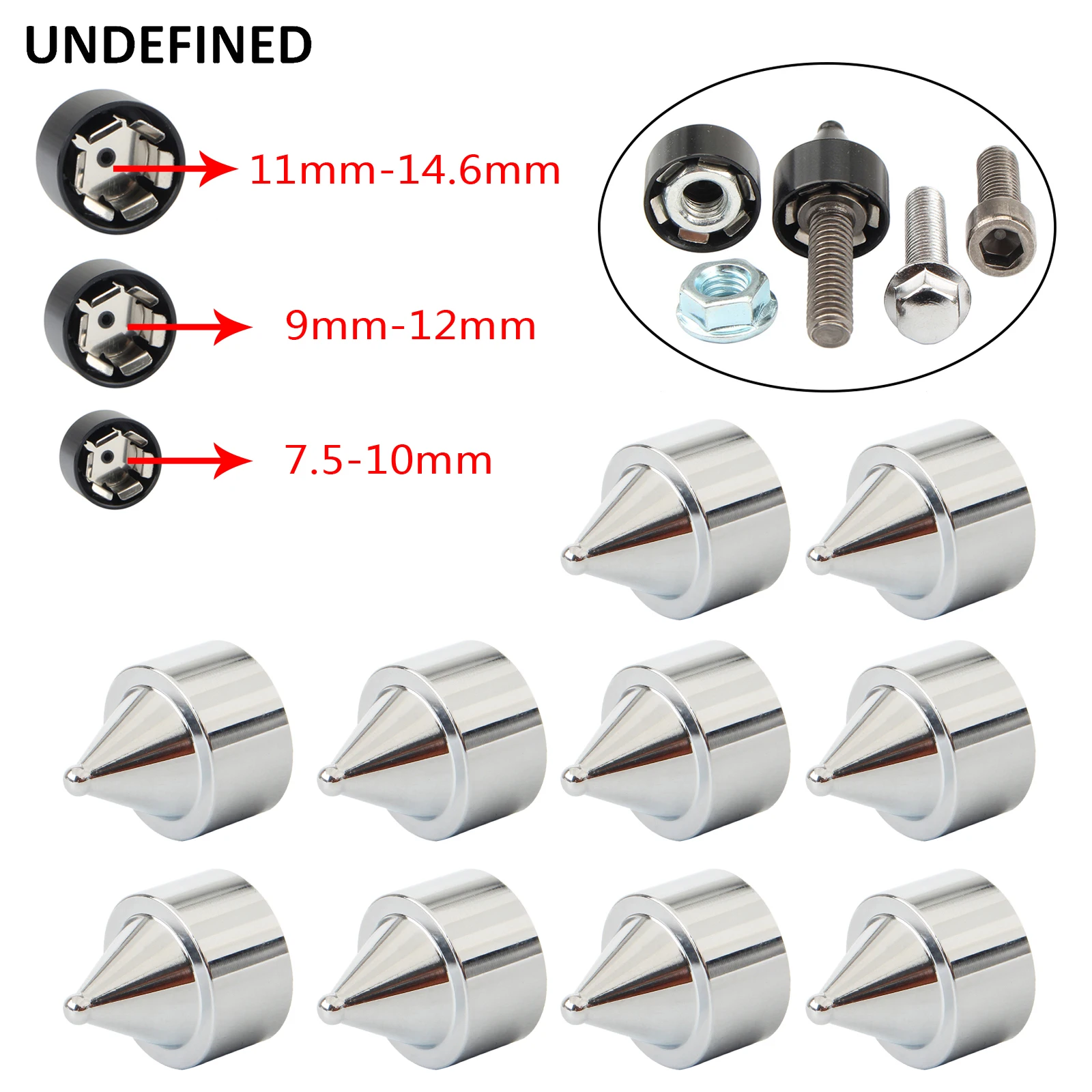 Bolt Cover Engine Kit 10pcs Motor Topper Bolts Head Caps for Indian Harley Twin Cam Touring Softail Sportster Scout Accessories