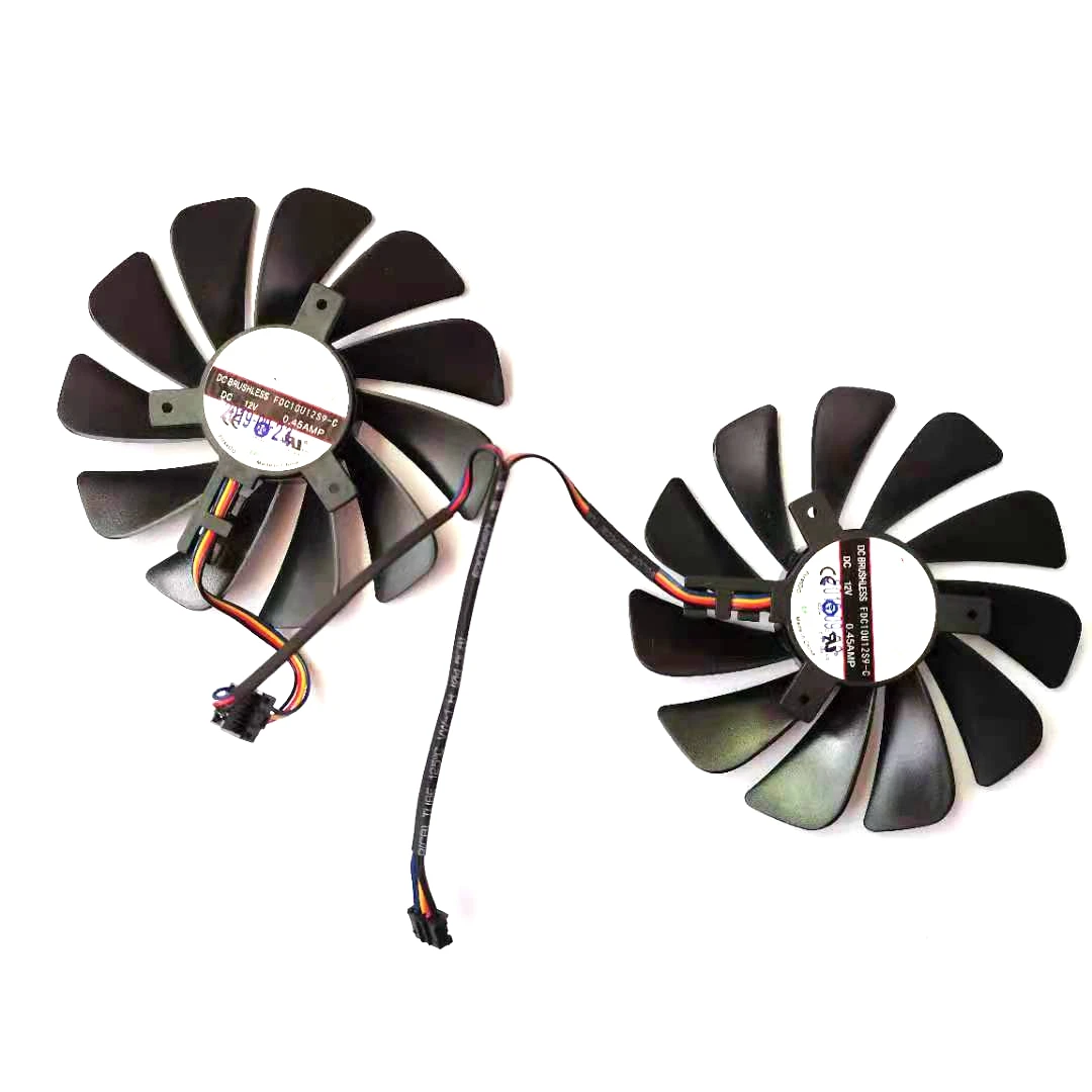 FDC10U12S9-C 2 teile/los 95mm 4pin für XFX Radeon RX5600 XT RX5700 XT RAW II grafikkarte fan