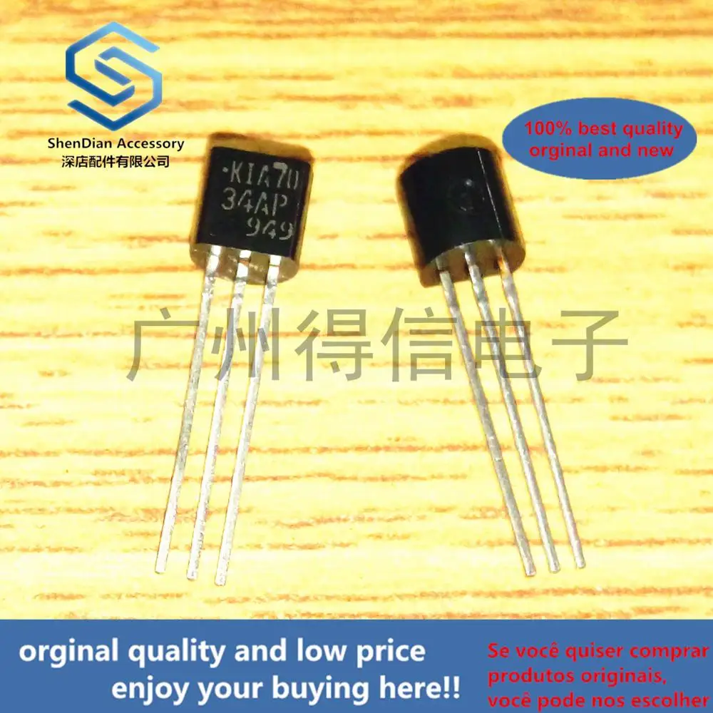 

10pcs 100% orginal new KIA7034AP KIA7034 3.4V TO-92 BIPOLAR LINEAR INTEGRATED CIRCUIT (VOLTAGE DETECTOR) real photo