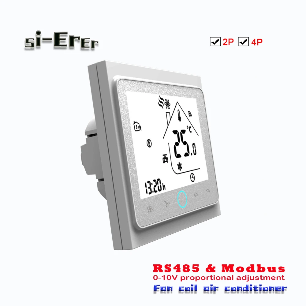 4pipe 2pipe Air Conditioning Type thermostat RS485&Modbus Application Programming Interface for regulated 0-10V proportional