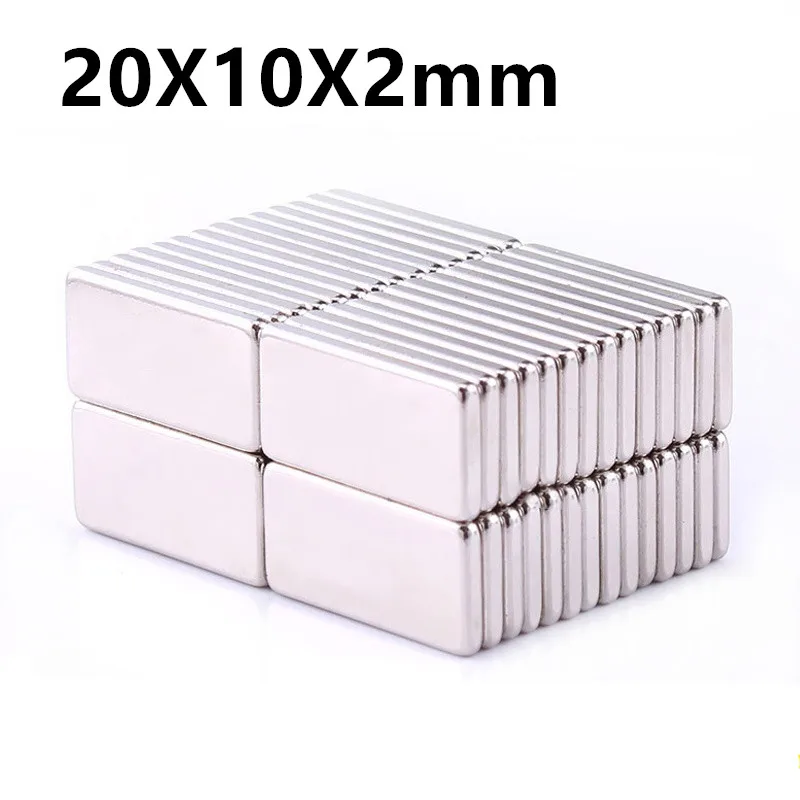 

5/10PCS 20x10x2 Neodymium Magnet 20mmx10mmx2mm N35 NdFeB Square Super Strong Magnet