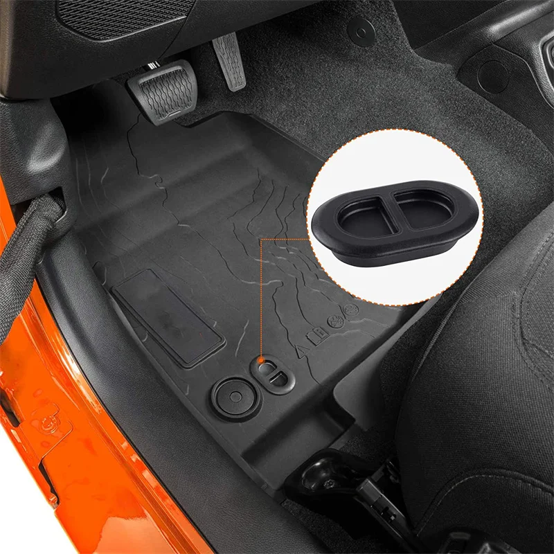 Car Interior Floor Pan Drain Plug Small Rubber Plug For Jeep Wrangler JK JL 2007-2024