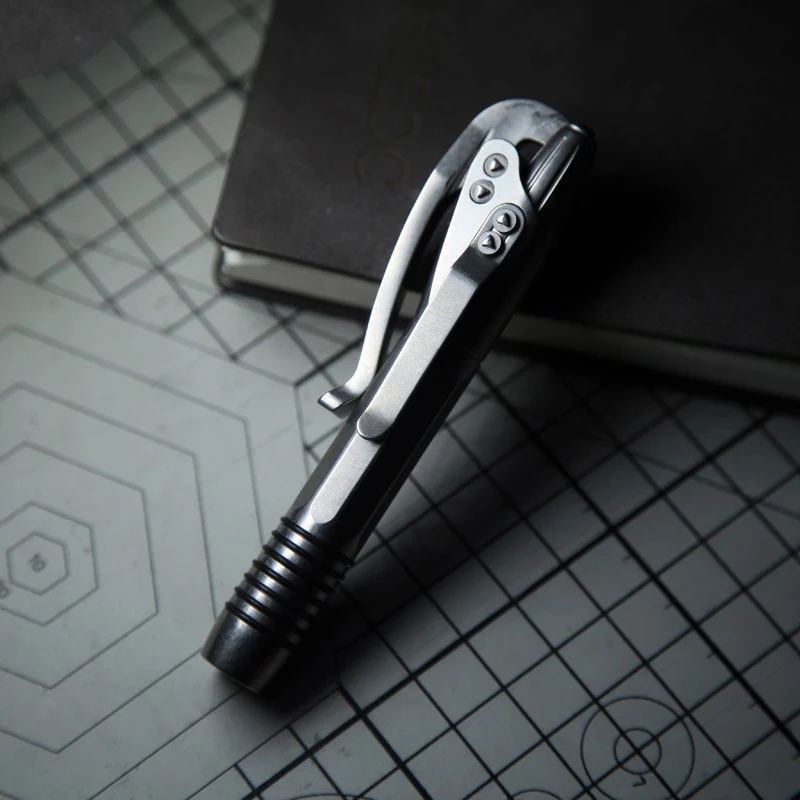 Titanium EDC Legering Zelfverdediging Survival Veiligheid Tactische Pen Met Schrijven Multi-functionele EDC Gereedschap