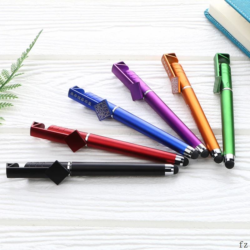 200 Pcs 3 in 1 Stylus Pens Promotional Pens with 1 Position Custom Printing Logo Mutifunction Gel Ink Pen