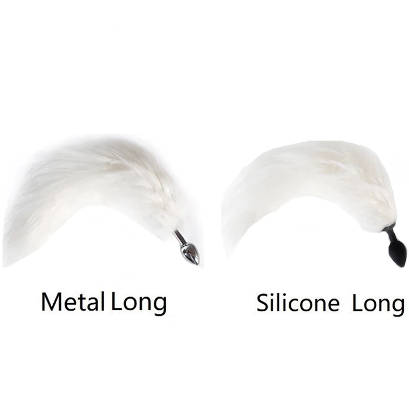 Lichtgevende licht fox tail Metal siliconen anale kralen butt plug erotische gay BDSM cosplay party game insert Anus Sex toy voor paar