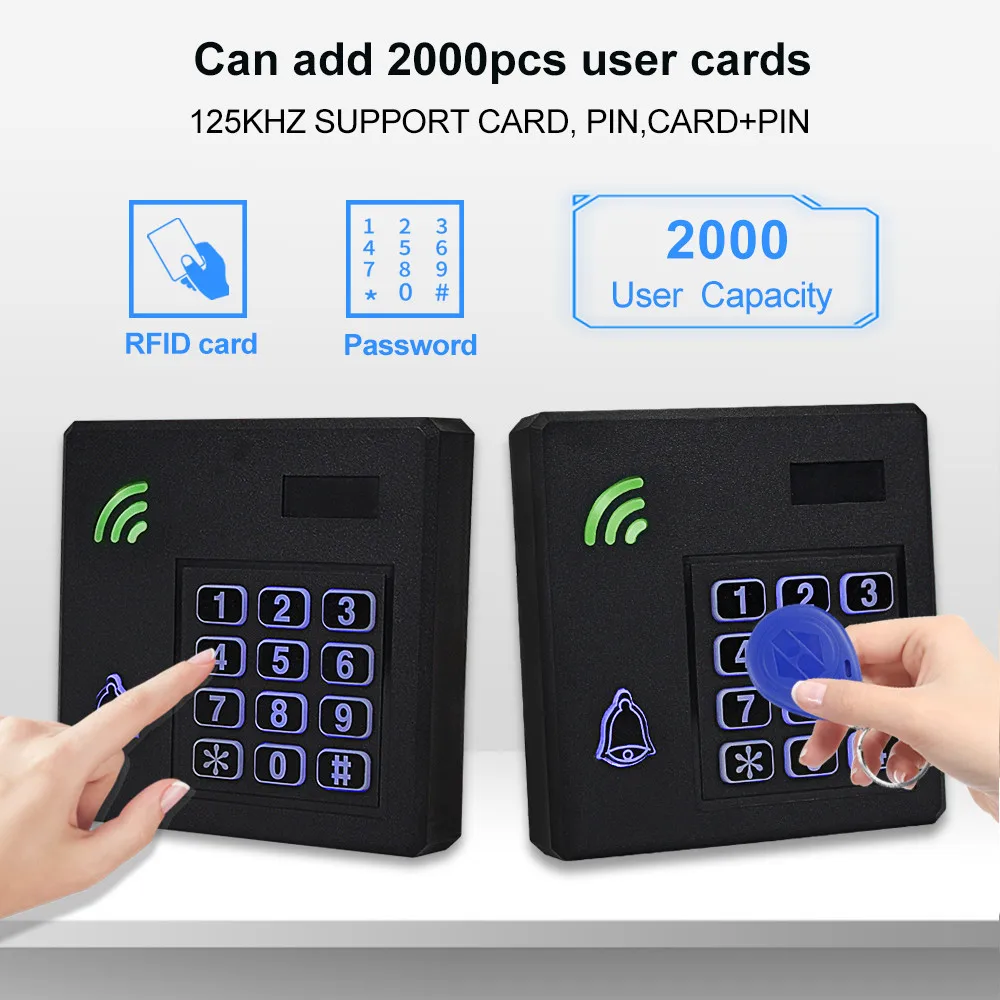 OBO Door Access Control System Kit Set IP68 Waterproof RFID Keypad Reader With Electronic Magnetic Strike Locks for Home /Office