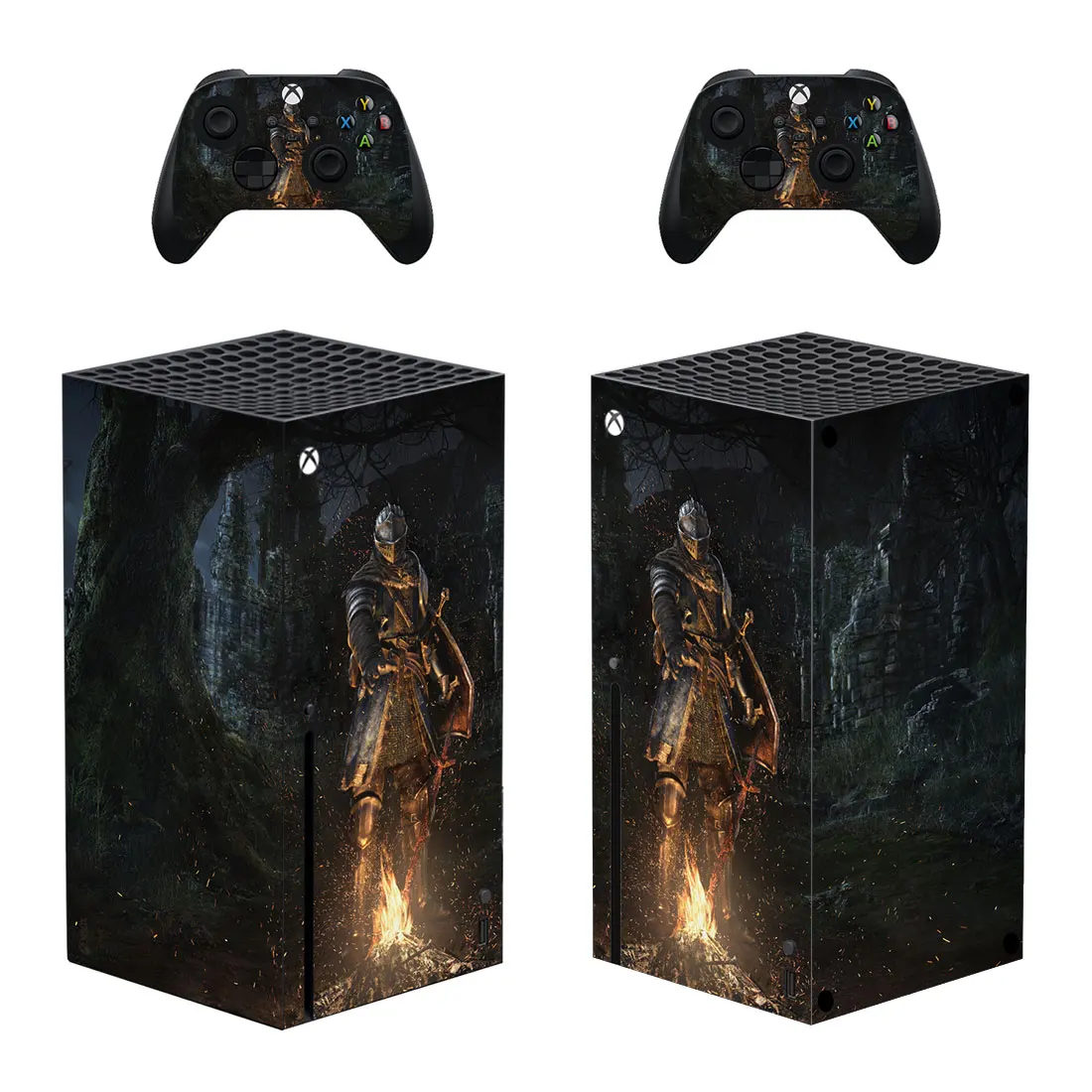 Dark Soul Style Xbox Series X Skin Sticker for Console & 2 Controllers Decal Vinyl Protective Skins Style 1