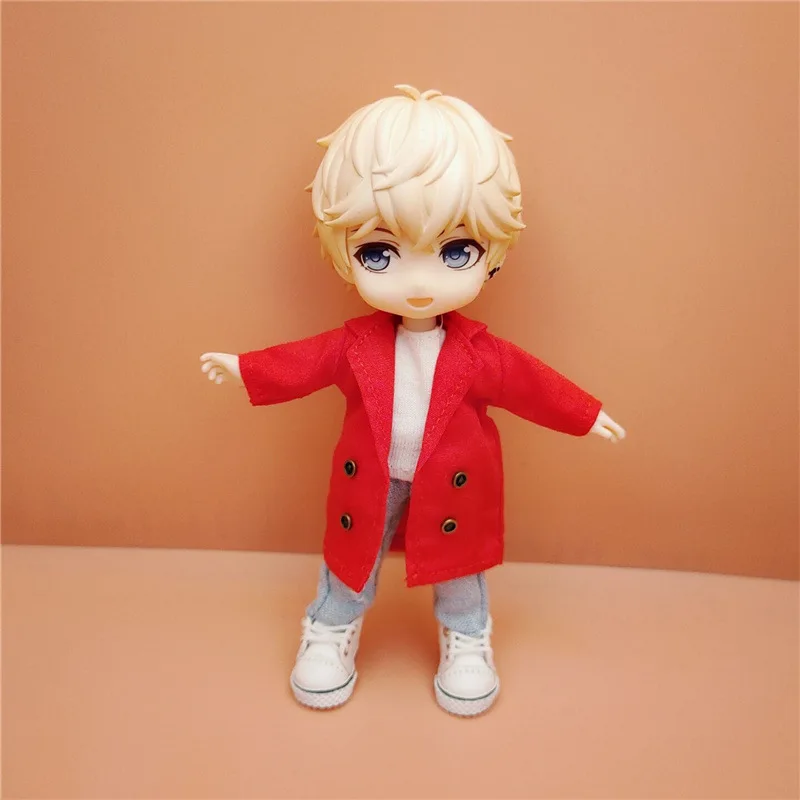 HOUZIWA New 1/12 BJD Doll Coat Long OB11 Doll Clothes