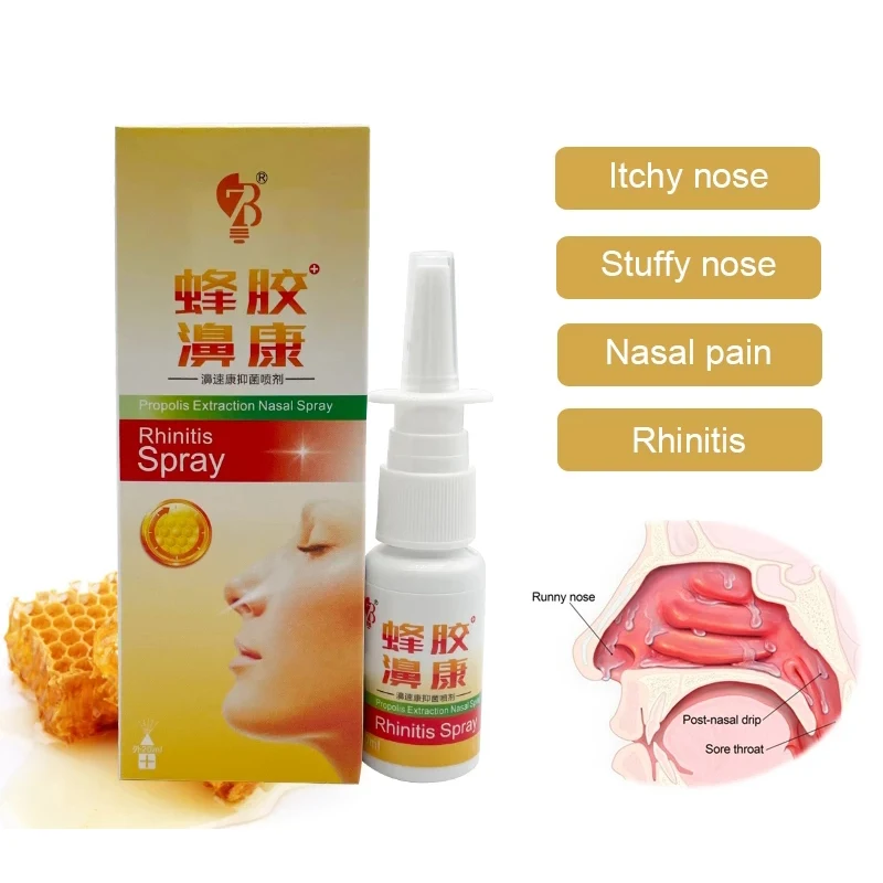 Cuidado de la rinitis, Spray nasal para personas, surfear de la rinitis, sinusitis, resfriados, picazón seco, hinchazón, gotas para la nariz para el cuidado de la salud corporal